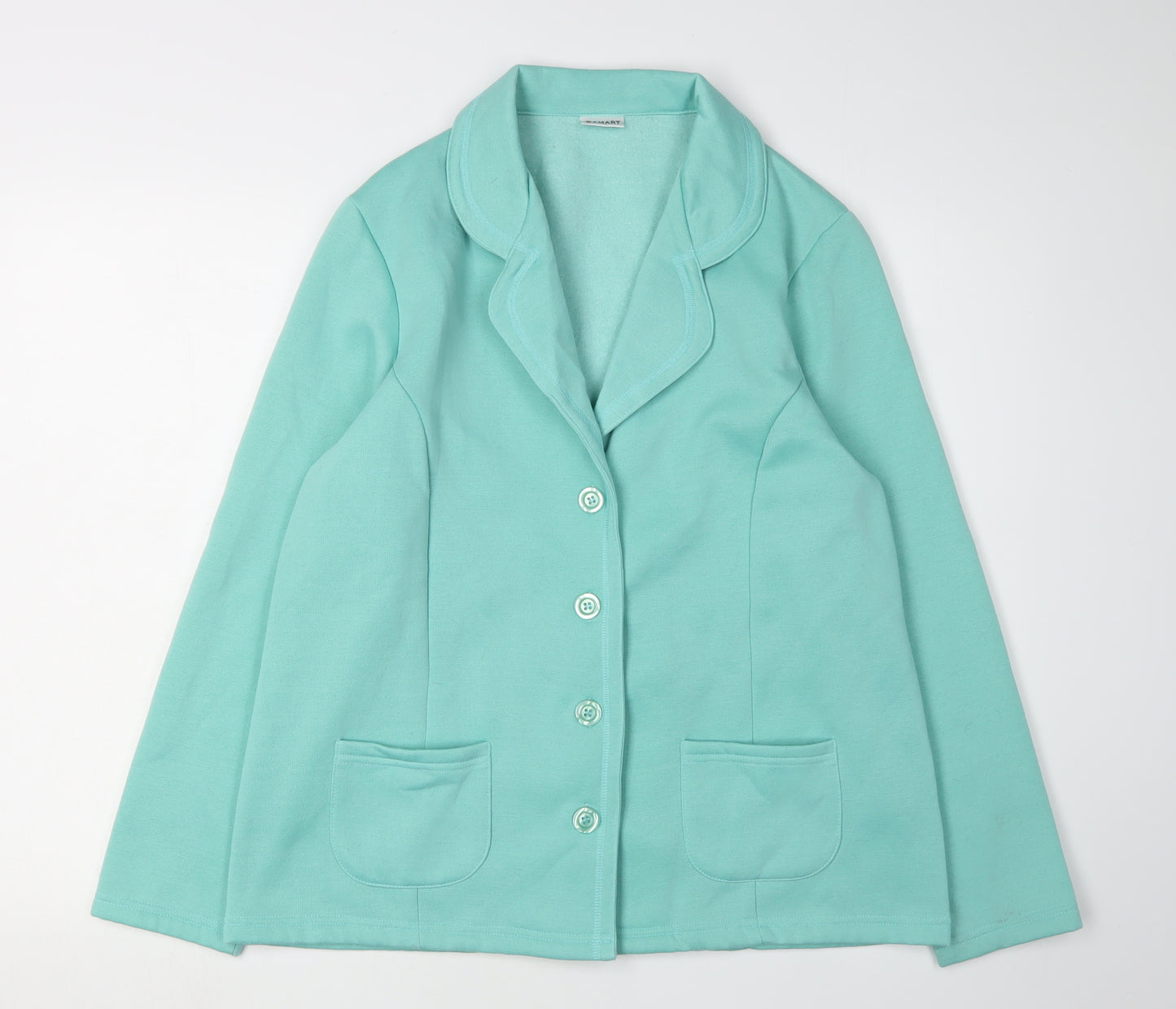 Damart Women's Green Shawl Blazer Size 14/16 Lined