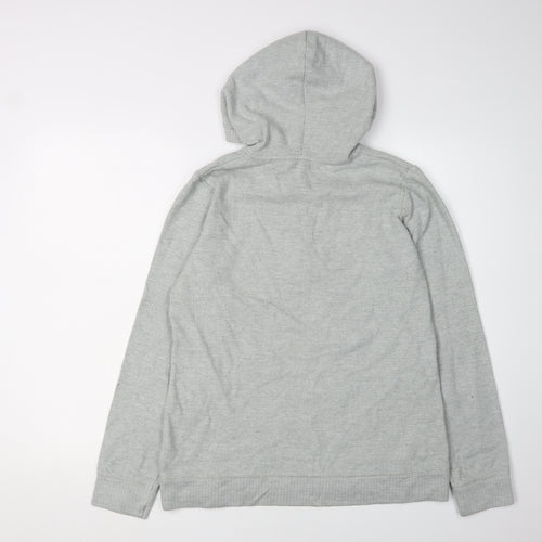 O'Neill Grey Henley Hoodie Unisex Adults Size 12