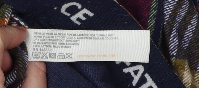 Fatface Men's Multicoloured Plaid Pyjama Pants L