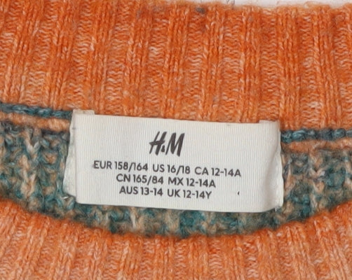 H&M Girls Multicoloured Pullover Jumper 12-13 Years