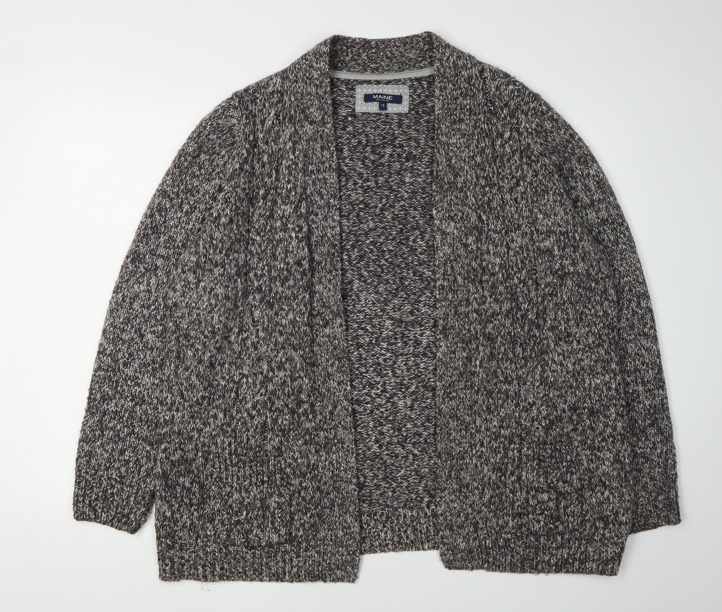 Maine New England Women's Grey Cardigan Size 18