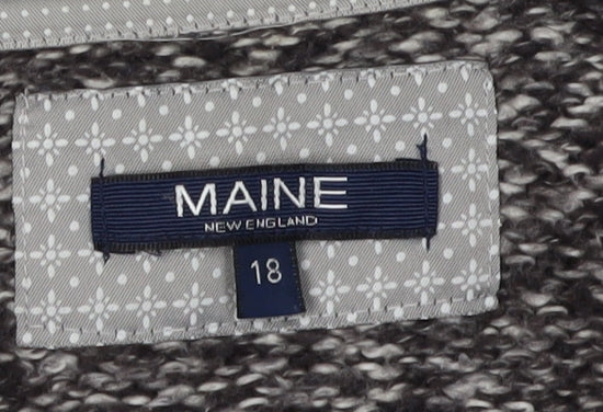 Maine New England Women's Grey Cardigan Size 18