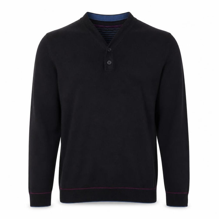 Ted Baker Men's Black Henley Jumper Size L