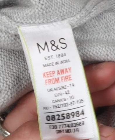 Marks and Spencer Women's Grey Sequin Animal Print Jumper