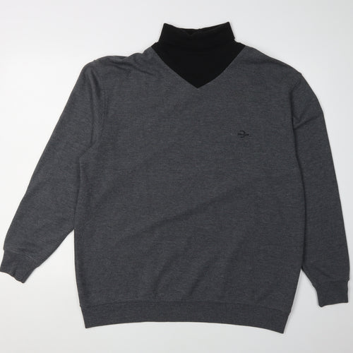 Swallow Men's Black Henley Jumper Large - Casual Knitwear