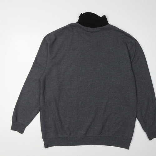 Swallow Men's Black Henley Jumper Large - Casual Knitwear
