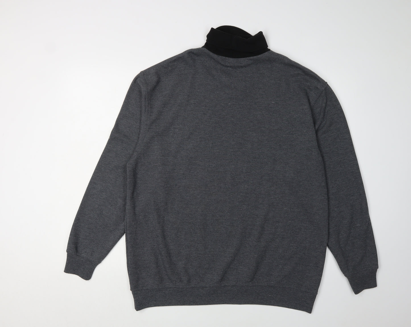 Swallow Men's Black Henley Jumper Large - Casual Knitwear