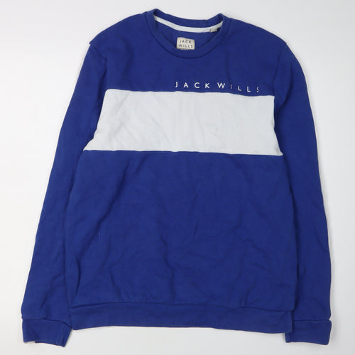 Jack Wills Men's Blue Pullover Sweatshirt M