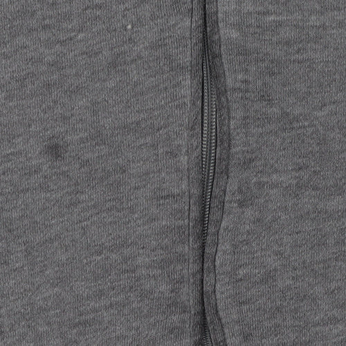 Hollister Women's Grey Full Zip Hoodie - L