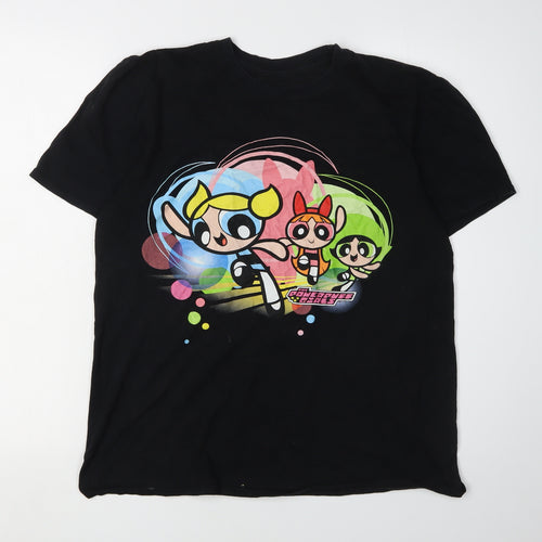 Powerpuff Girls Black T-Shirt M Unisex Adults Cotton