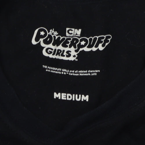 Powerpuff Girls Black T-Shirt M Unisex Adults Cotton