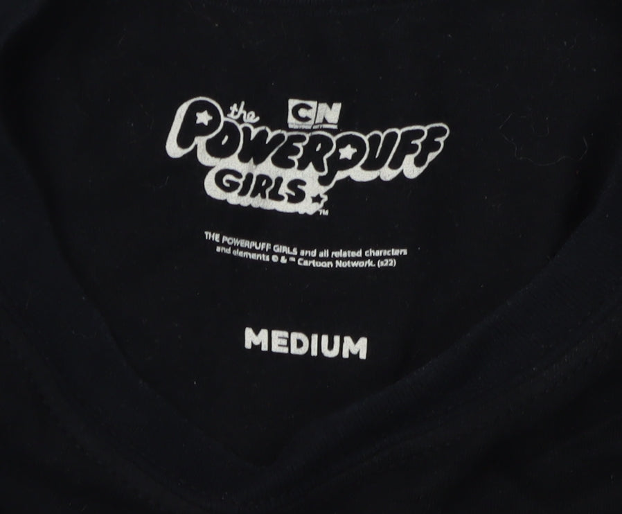 Powerpuff Girls Black T-Shirt M Unisex Adults Cotton