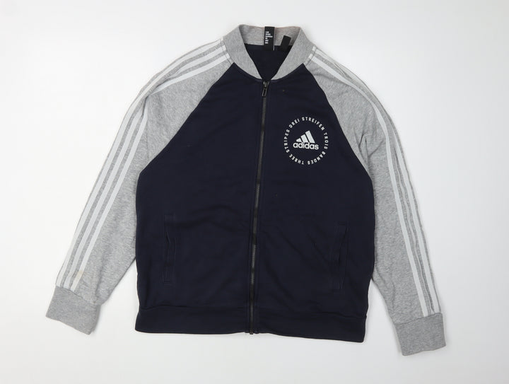 Adidas Women's Blue/Grey Full Zip Sweatshirt Size M