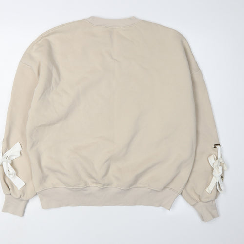 Mint Velvet Women's Beige Pullover Sweatshirt L