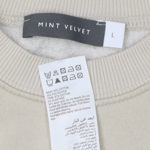 Mint Velvet Women's Beige Pullover Sweatshirt L