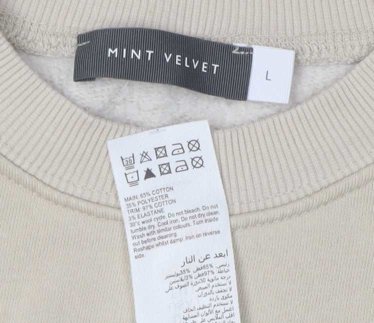 Mint Velvet Women's Beige Pullover Sweatshirt L