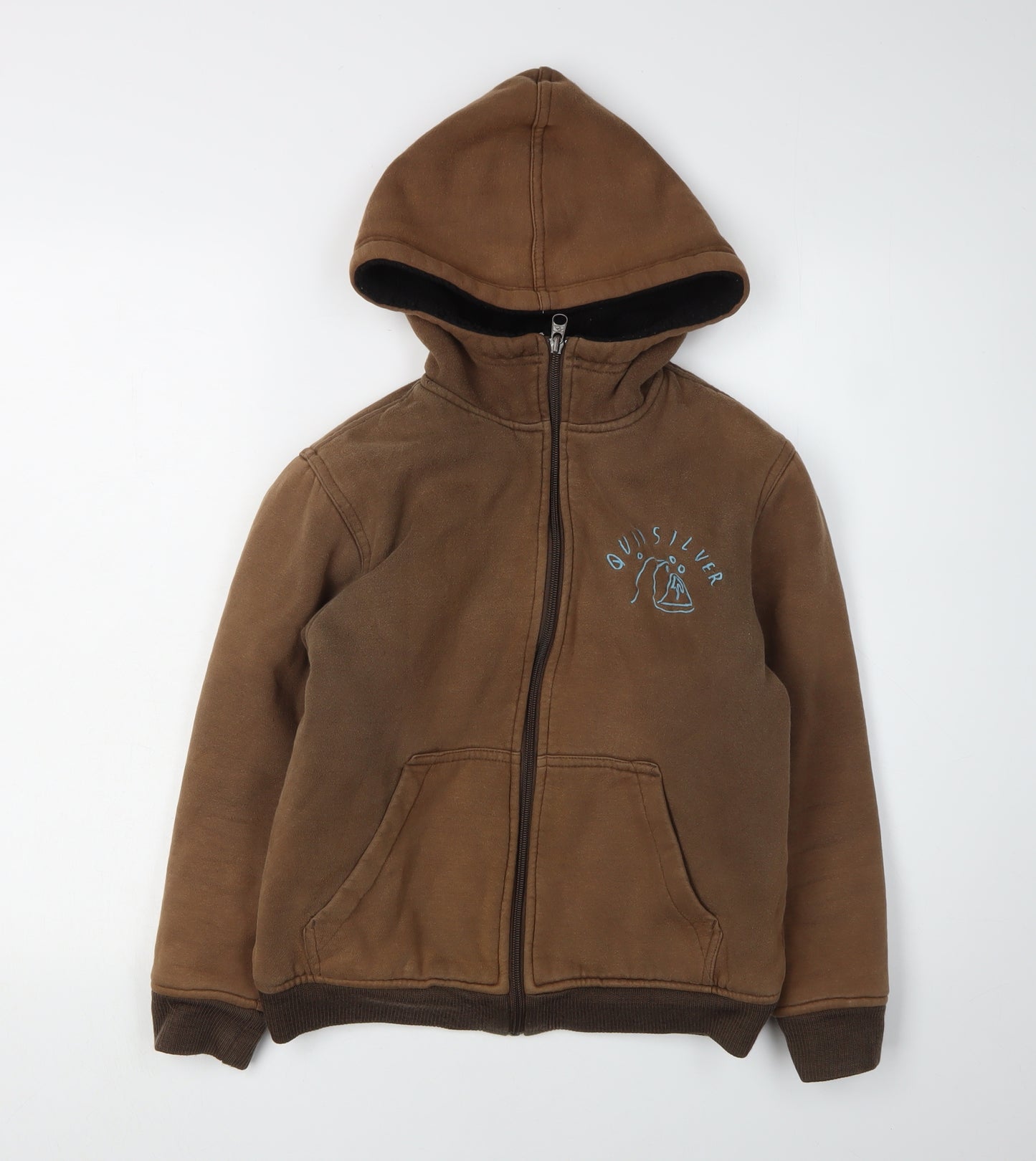 Quiksilver Boys' Brown Fleece Hoodie, Full Zip, 11-12 Years