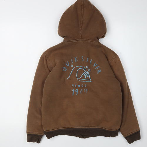 Quiksilver Boys' Brown Fleece Hoodie, Full Zip, 11-12 Years