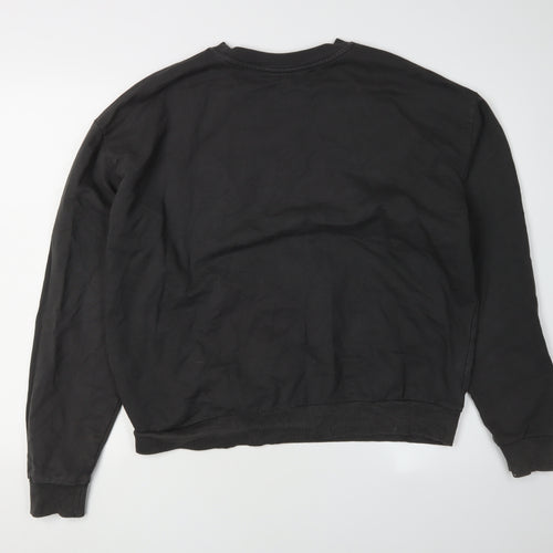 ASOS Design Women's Black Graphic Sweatshirt UK Size 10