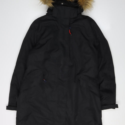 Gerry Women's Black Parka Coat, Hooded Long Winter Coat