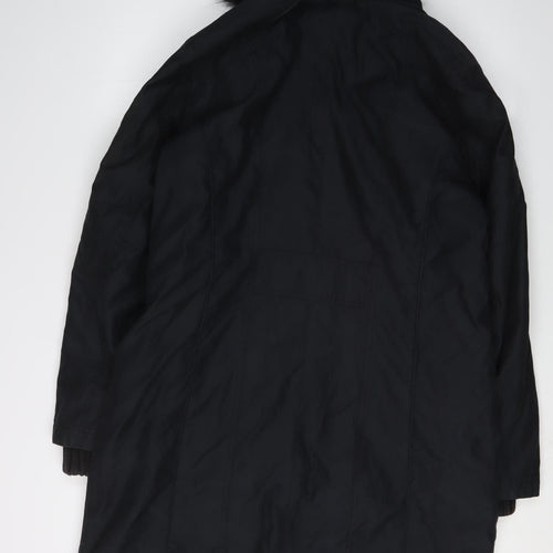 Per Una Women's Black Parka Coat M Hooded