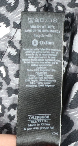 Per Una Women's Black Parka Coat M Hooded