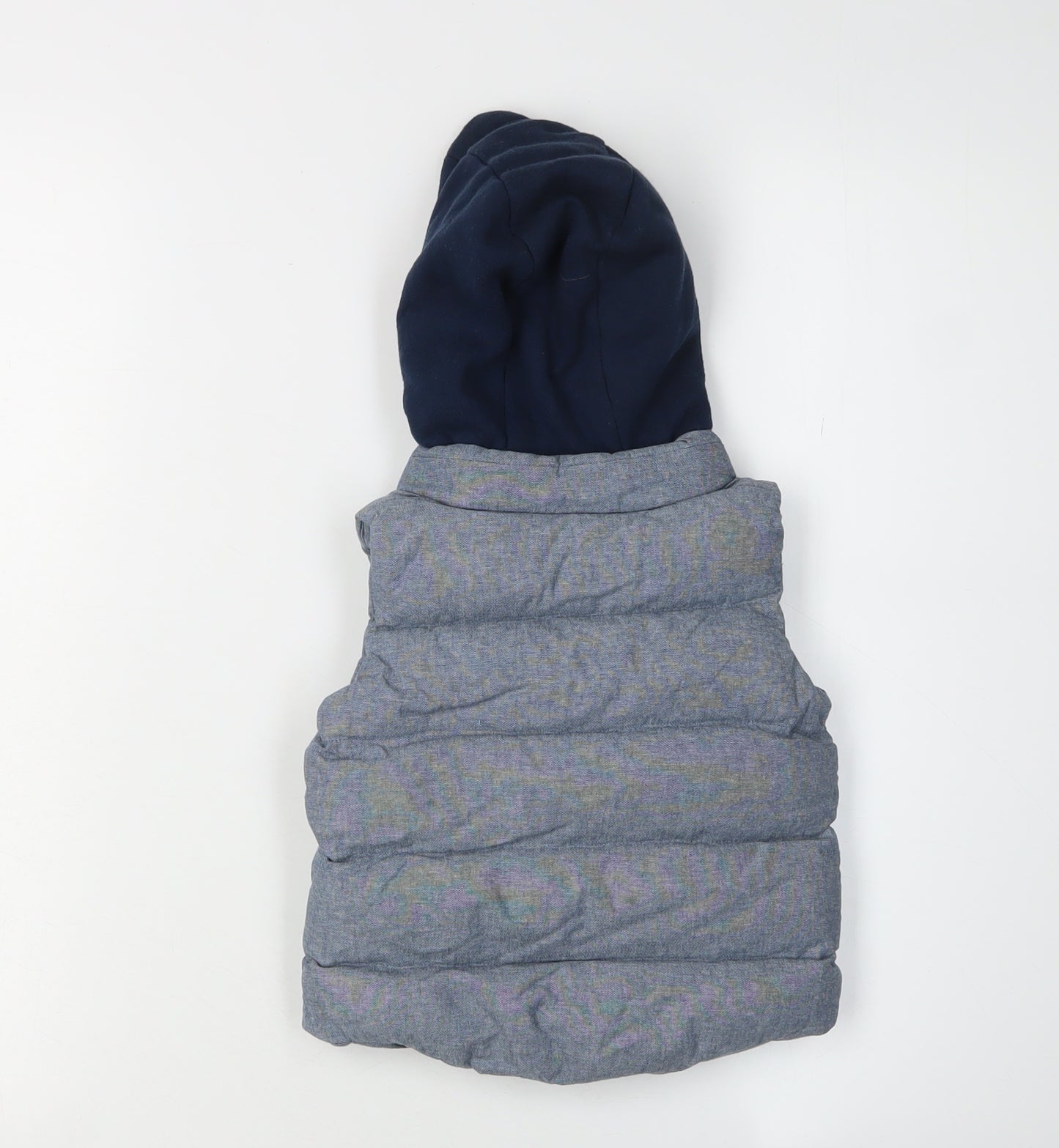 Next Baby Unisex Puffer Jacket Blue Grey 6-9 Months