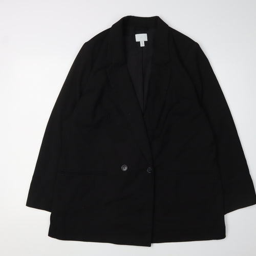 H&M Women's Black Regular Fit Blazer L