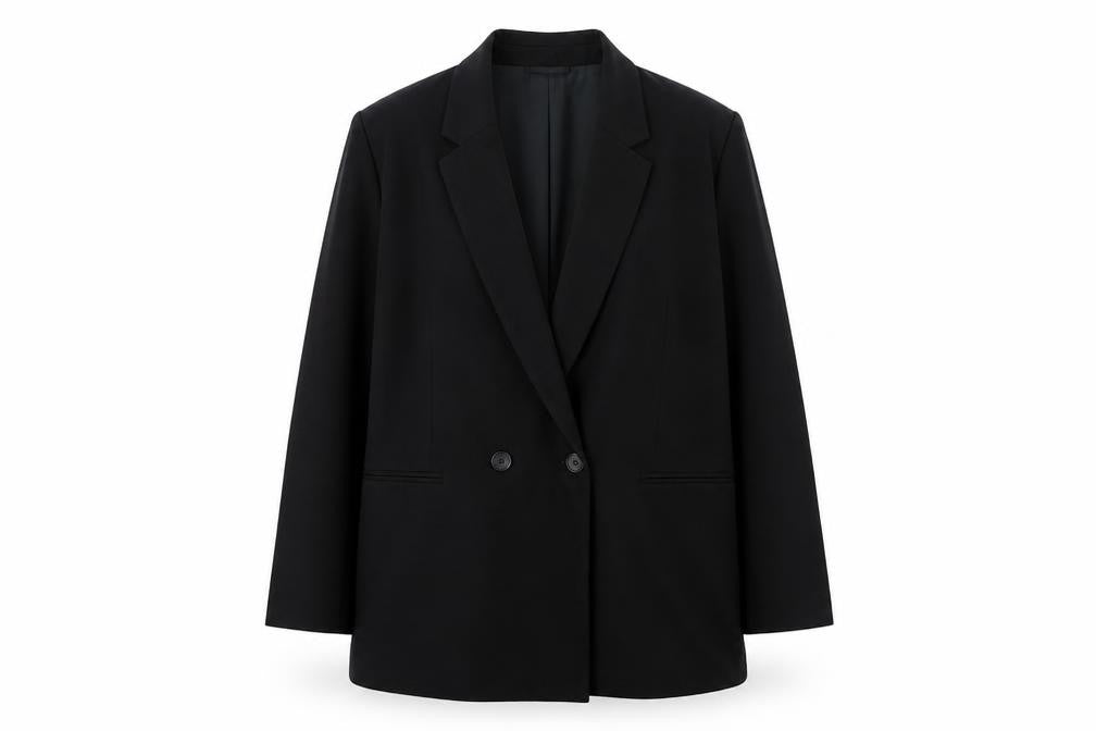 Front view of H&M Women's Black Regular Fit Blazer L