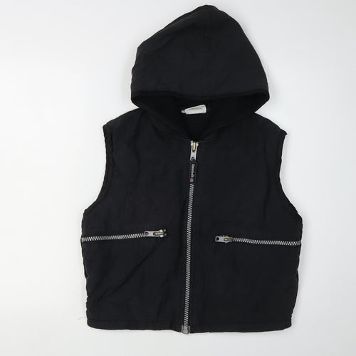 Reebok Black XS Women's Hooded Zip Waistcoat