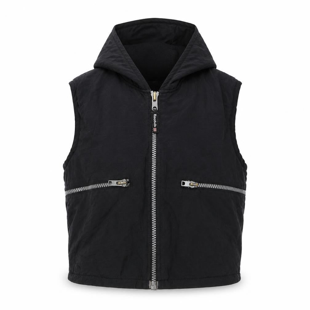 Reebok Black XS Women's Hooded Zip Waistcoat