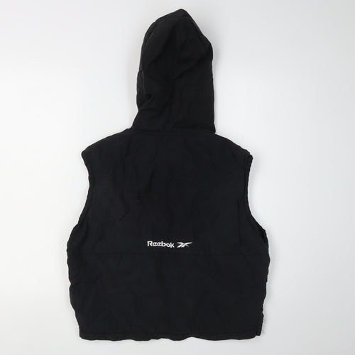 Reebok Black XS Women's Hooded Zip Waistcoat