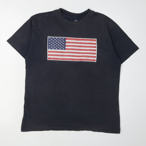 GAP Boys Black American Graphic T-Shirt 12 Years
