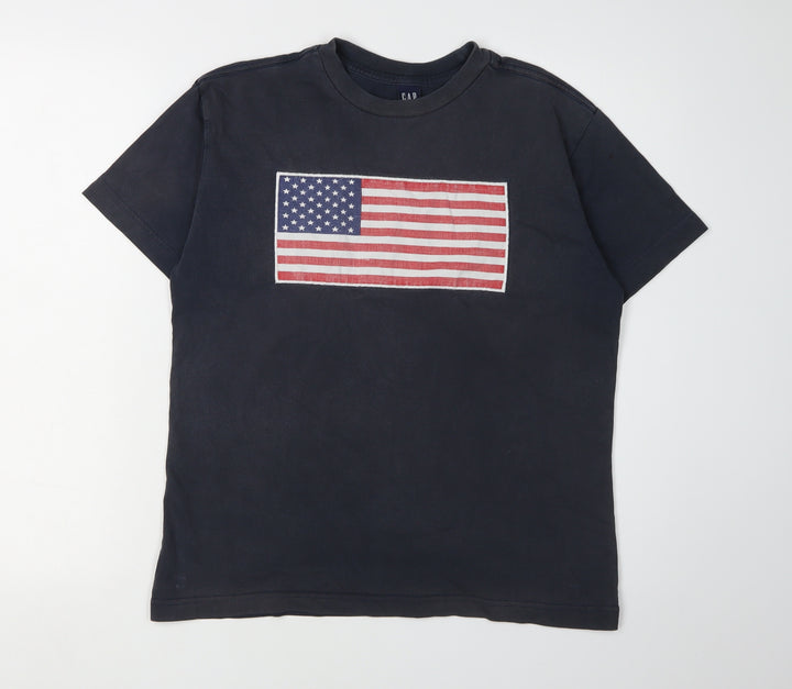 GAP Boys Black American Graphic T-Shirt 12 Years