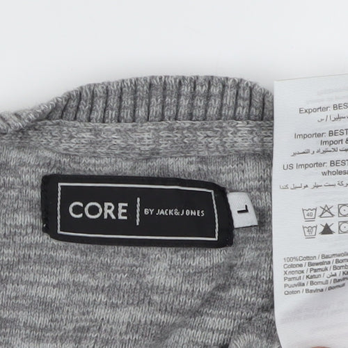 CORE By Jack & Jones Men's Grey L Pullover Jumper