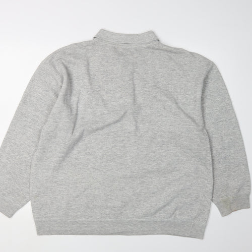 C&A Men's Grey Henley Sweatshirt L, Collared, Stylish