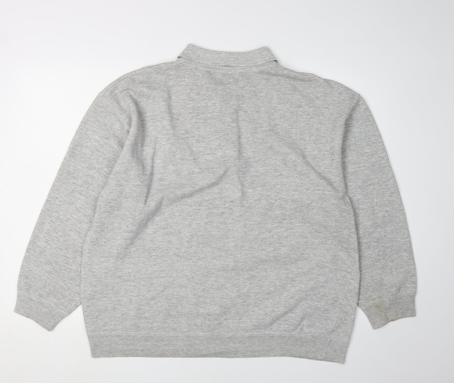C&A Men's Grey Henley Sweatshirt L, Collared, Stylish