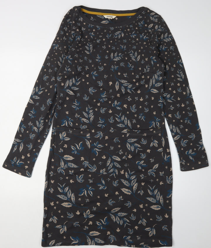 White Stuff Women’s Black Floral Shift Dress, Size 10