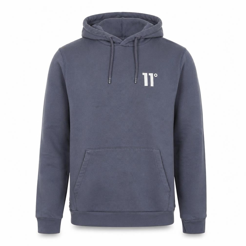 Front view of 11 Degrees Men'S Grey Pullover Hoodie M