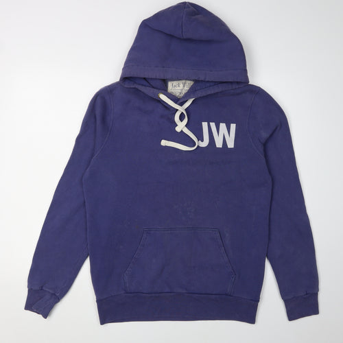 Jack Wills Men's Blue Pullover Hoodie, Size S