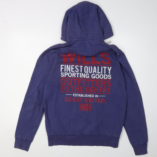 Jack Wills Men's Blue Pullover Hoodie, Size S