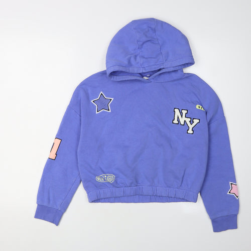 Marks and Spencer Girls' Blue Pullover Hoodie Size 10-11