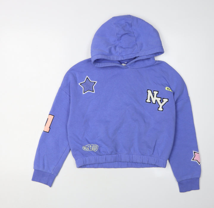 Marks and Spencer Girls' Blue Pullover Hoodie Size 10-11