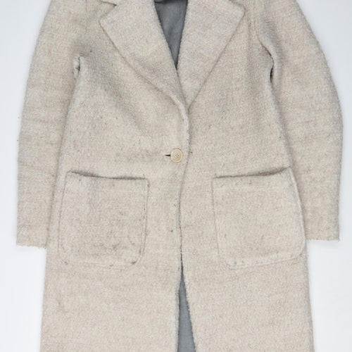 Next Women's Beige Long Overcoat Size 12