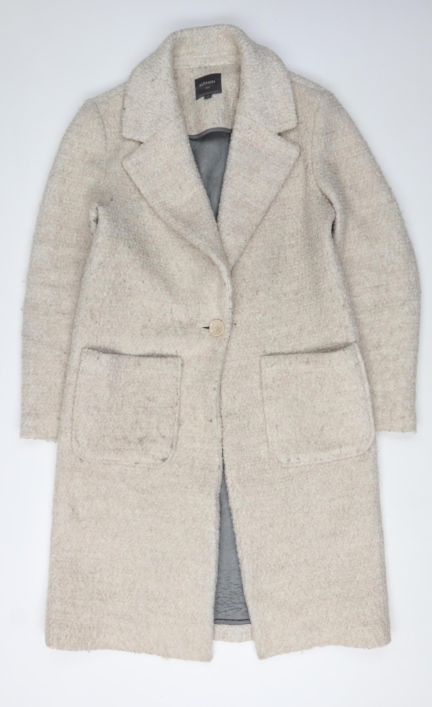 Next Women's Beige Long Overcoat Size 12