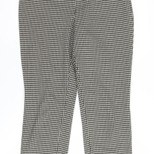 H&M Women's Black Herringbone Trousers, Size M