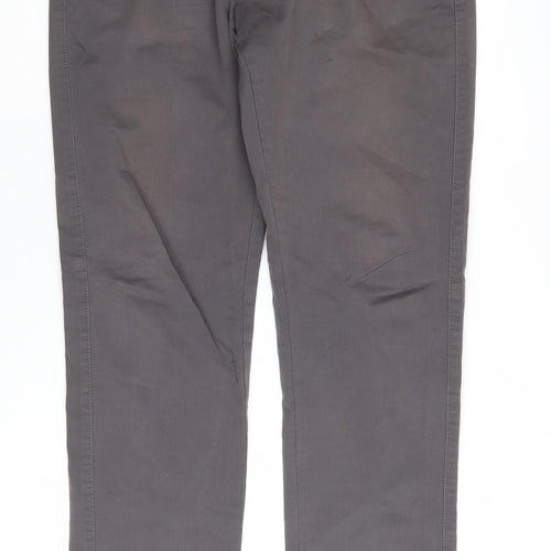 Zara Men Grey Slim Fit Chino Trousers, Size 40