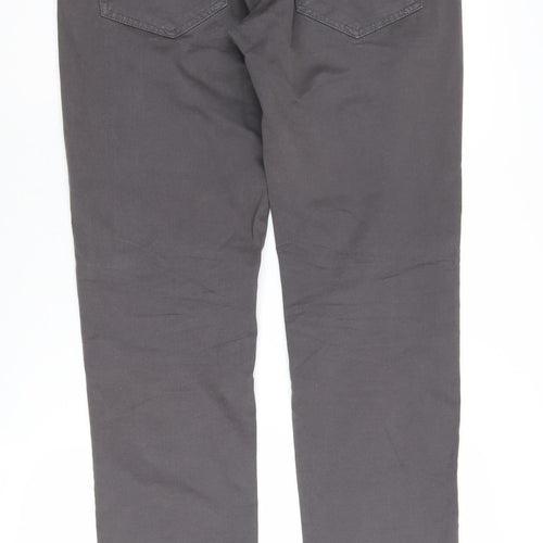 Zara Men Grey Slim Fit Chino Trousers, Size 40