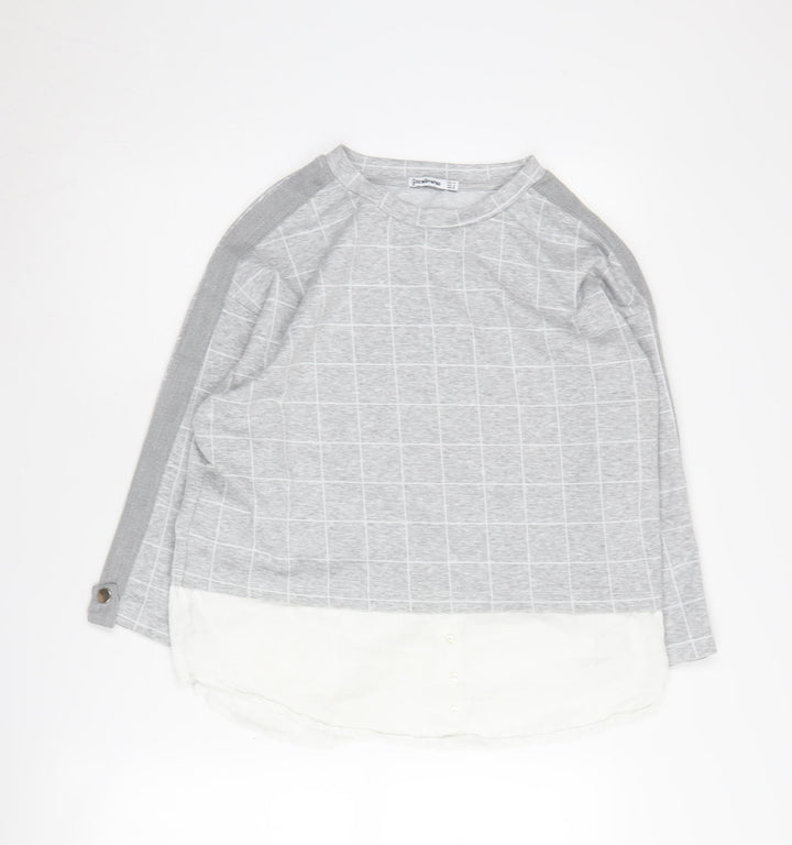 Stradivarius Women's Grey Pullover Jumper Size 12