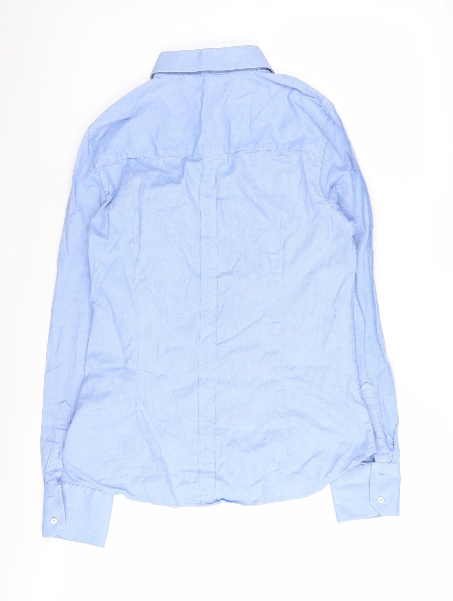 Zara Basic Men's Blue Shirt M Long Sleeve Button-Up